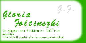 gloria foltinszki business card